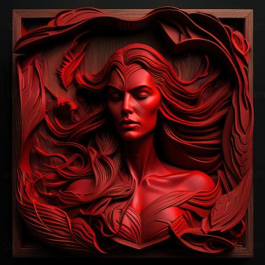 3D модель St Scarlet Witch Marvel Universe (STL)